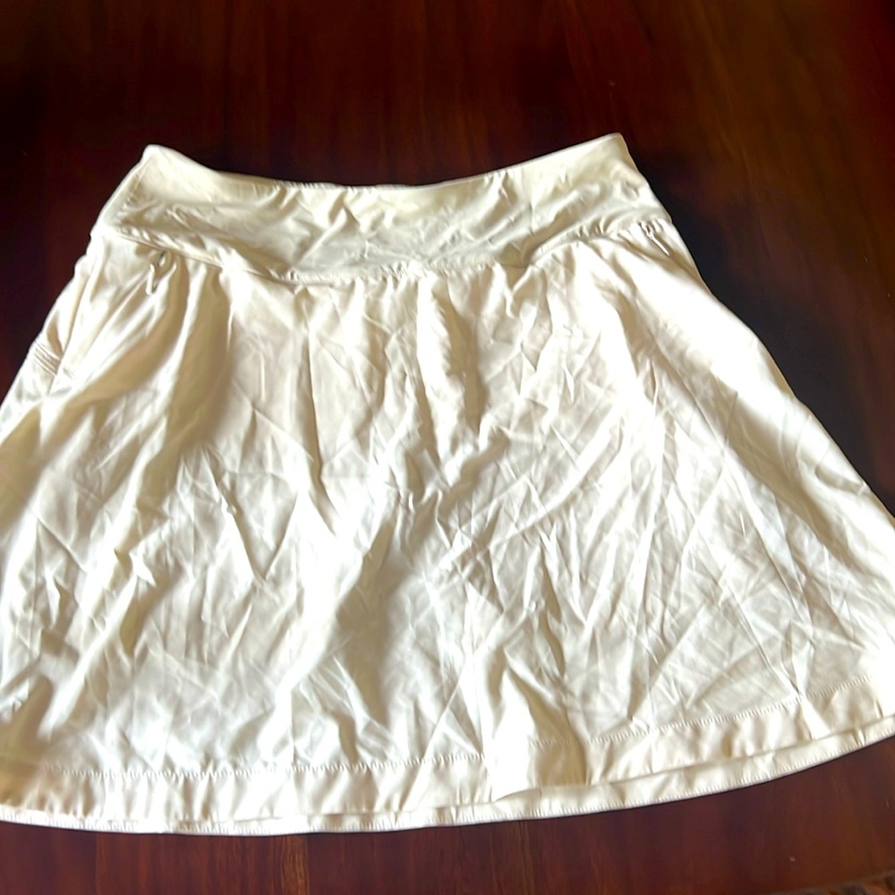 Soft Surroundings  Polyester Skort.Swing Skirt.Stretch.Size S Side Zippers EUC
